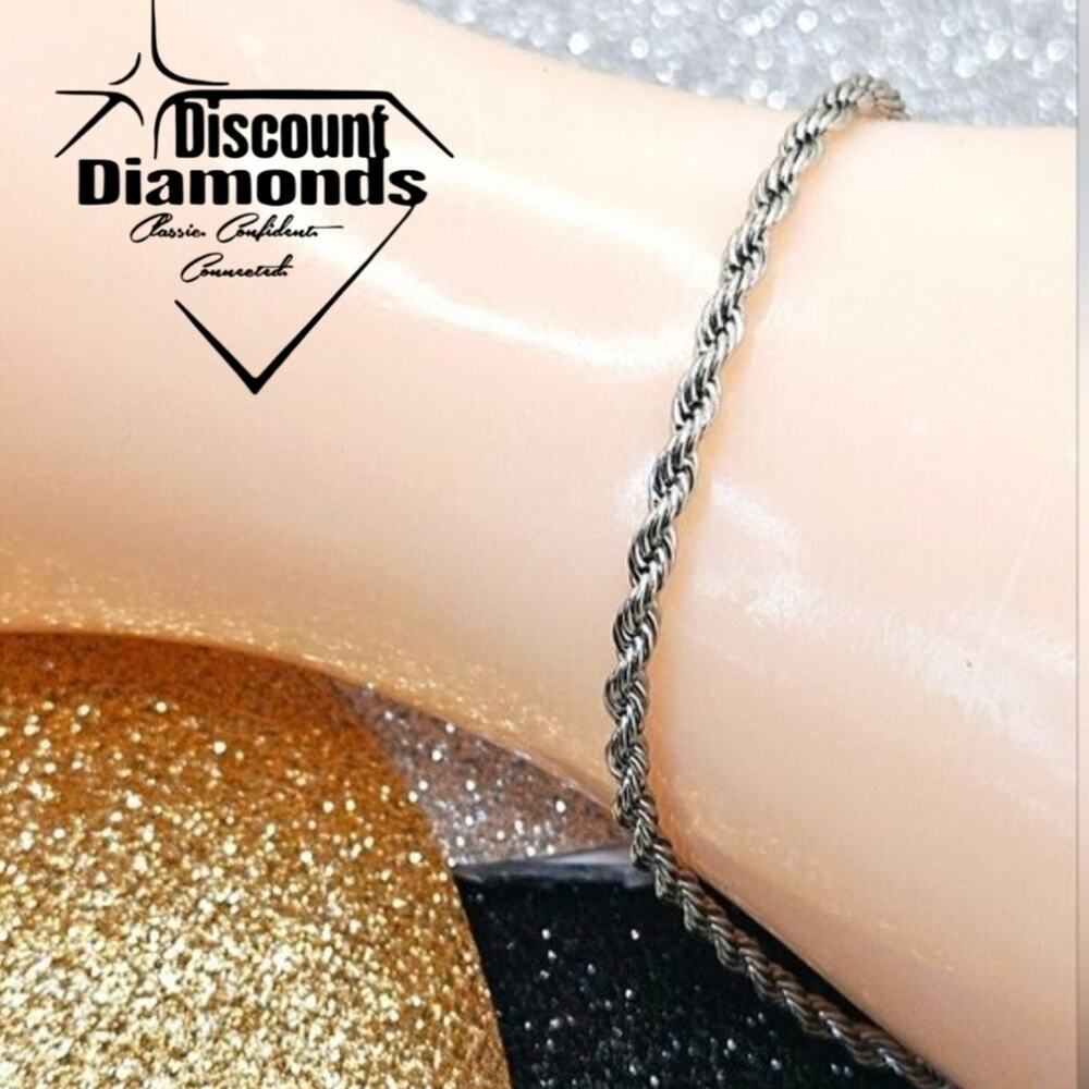 Titanium Stainless Steel Twisted Chain Bracelet